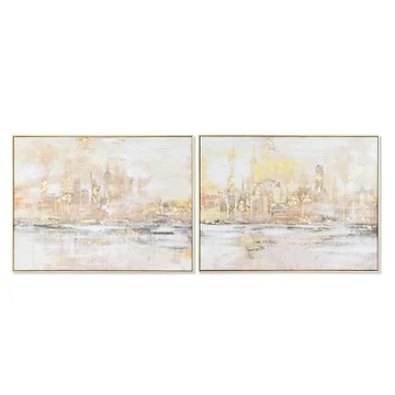 Kép New York vászon, hungarocell 80x3,5x60 cm bézs, arany 2 féle