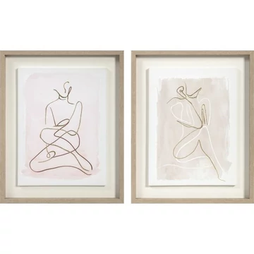 Kép nő absztrakt mdf 42x3,5x52 cm színes 2 féle