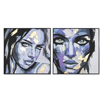 Kép nő hungarocell, vászon 103x4,5x103 cm színes 2 féle