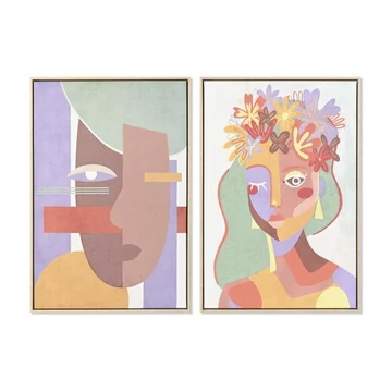Kép nő keretes hungarocell, vászon 63x4x93 cm színes 2 féle