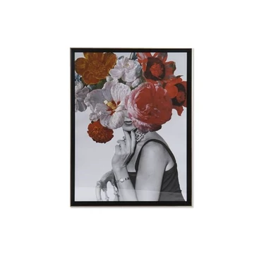 Kép nő vászon, üveg 64x3x84 cm színes