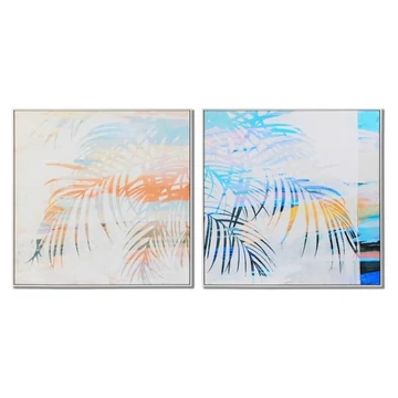 Kép pálma hungarocell, vászon 100x4x100 cm kék, narancssárga 2 féle