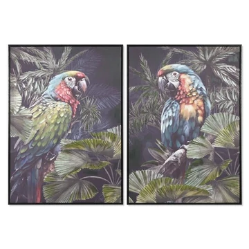 Kép papagáj vászon, hungarocell 70x3,5x100 cm zöld, fekete 2 féle