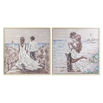 Kép pár strand vászon, hungarocell 100x4x100 cm színes 2 féle
