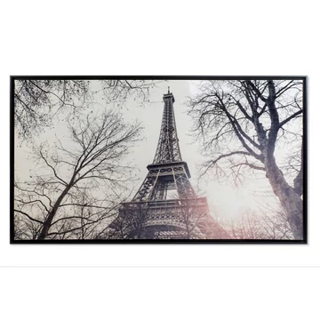Kép Párizs keretes vászon, hungarocell 144x3,5x84 cm fehér, fekete