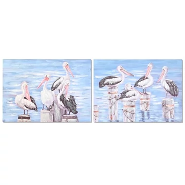 Kép pelikán vászon, mdf 100x3x70 cm színes 2 féle