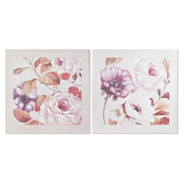Kép rózsák vászon, lucfenyő 70x3x70 cm pink 2 féle