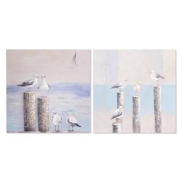 Kép sirály vászon, fenyő 100x3,5x100 cm színes 2 féle