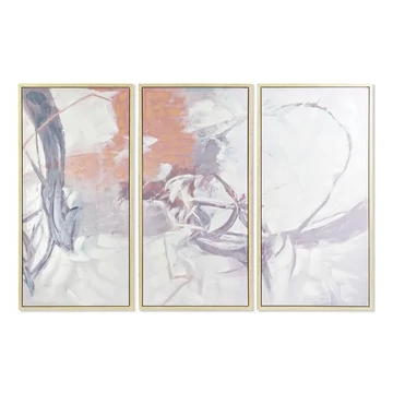 Kép szett absztrakt vászon, hungarocell 180x4x120 cm színes S/3