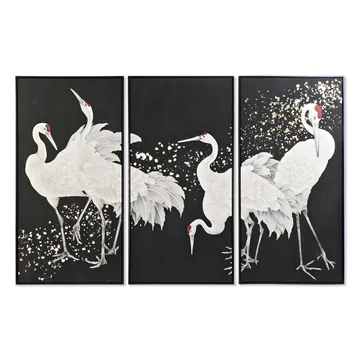 Kép szett gém keretes hungarocell, vászon 210x4x140 cm színes S/3