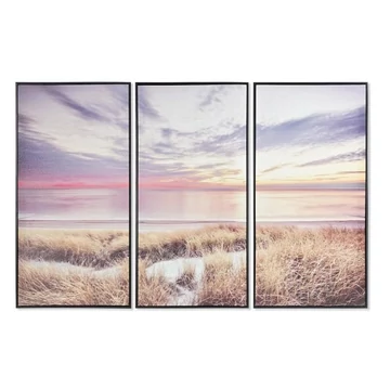Kép szett naplemente vászon, hungarocell 120x2,8x80 cm színes S/3