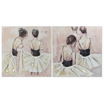 Kép táncos vászon, fenyő 100x3,5x100 cm színes 2 féle