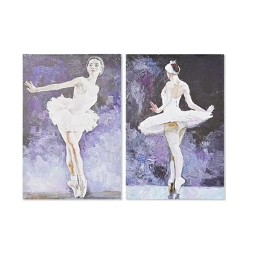 Kép táncos vászon, fenyő 40x1,8x60 cm kék, fekete 2 féle