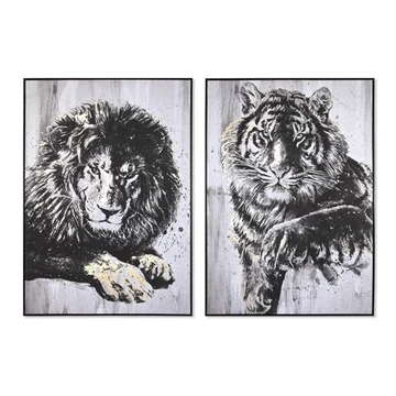 Kép tigris hungarocell, vászon 103x4,5x143 cm színes 2 féle