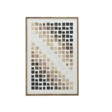 Kép újrahasznosított fa 82x4x122 cm színes