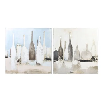 Kép üvegek vászon, fenyő 100x4x100 cm színes 2 féle