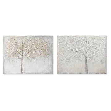 Kép vászon, fenyő, kézzelfestett 100x3,8x80 cm bézs 2 féle