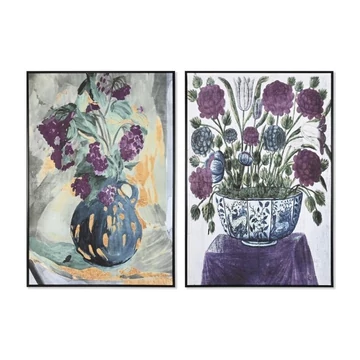 Kép váza hungarocell, vászon 83x4,5x123 cm kék, lila 2 féle