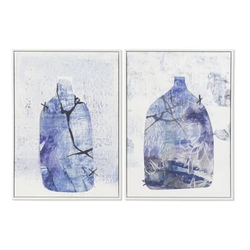 Kép váza keretes hungarocell, vászon 52,2x4,5x73 cm kék, fehér 2 féle