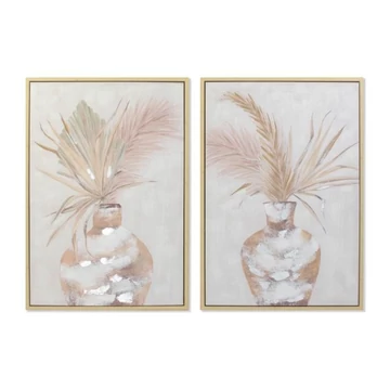 Kép váza keretes vászon, hungarocell 70x4x100 cm bézs, pink 2 féle