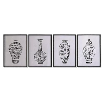 Kép váza üveg, lucfenyő 50x2,5x70 cm fekete, fehér 4 féle