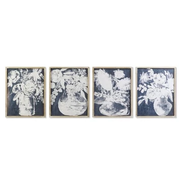 Kép váza üveg, mdf 55x2x70 cm kék, fehér 4 féle