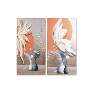 Kép vázák alumínium, mdf 80x3x160 cm narancssárga, bézs 2 féle
