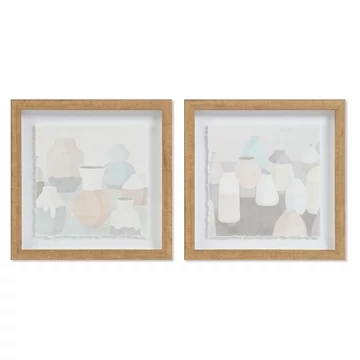 Kép vázák üveg, hungarocell 30x3x30 cm színes 2 féle