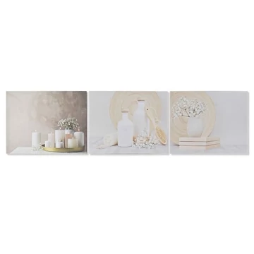 Kép vázák vászon, mdf 50x1,8x40 cm bézs 3 féle