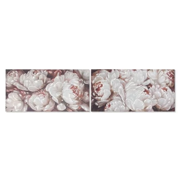 Kép virágok vászon, mdf 120x3x60 cm fehér, pink 2 féle