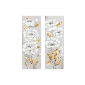 Kép virágok vászon, mdf 40x3x120 cm színes 2 féle