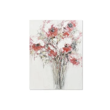 Kép virágos kézzel festett vászon, fenyő 90x3,5x120 cm színes