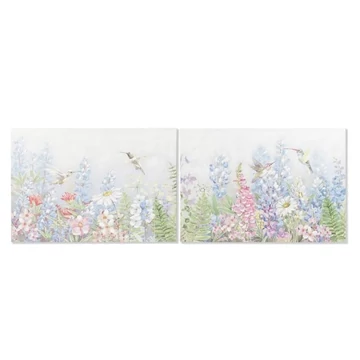 Kép virágos vászon, mdf 100x3x70 cm színes 2 féle