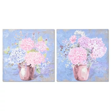 Kép virágtartó vászon, mdf 60x2x60 cm színes 2 féle