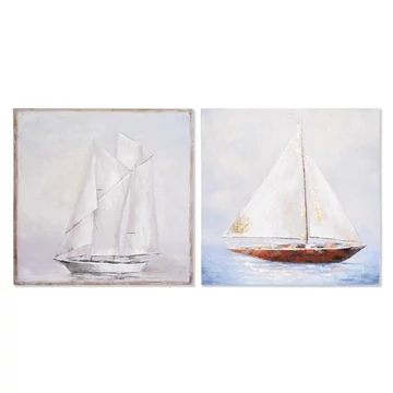 Kép vitorlás vászon, fenyő 100x3,5x100 cm színes 2 féle