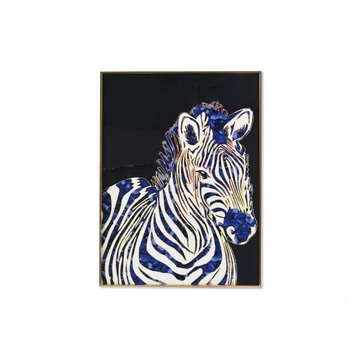 Kép zebra alumínium, mdf 60x3x80 cm színes