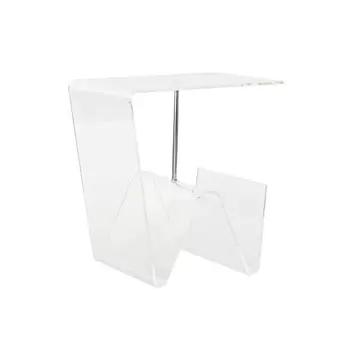 Kisasztal akril, fém 40x30x44 cm átlátszó