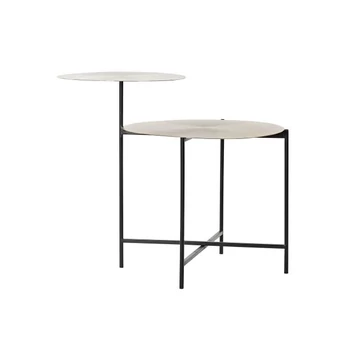 Kisasztal alumínium 73x53x61 cm arany, fekete