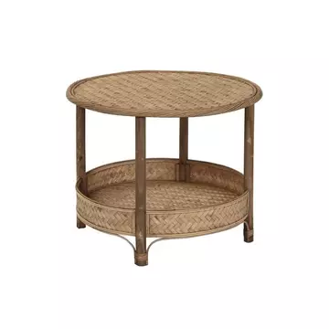 Kisasztal bambusz 60x60x47 cm világosbarna