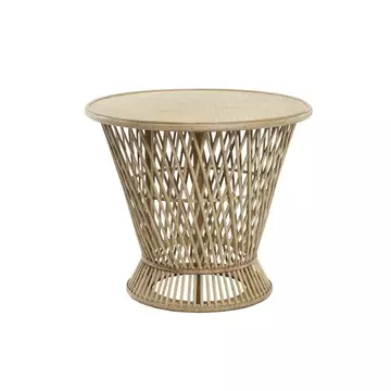 Kisasztal bambusz 60x60x52 cm világosbarna