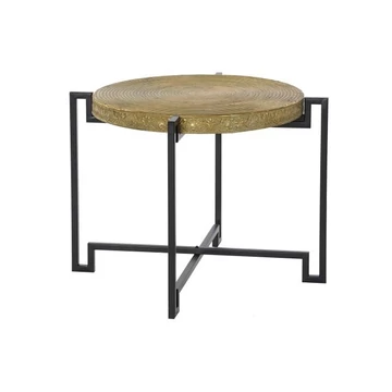 Kisasztal fém 62x62x45 cm réz, fekete