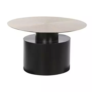 Kisasztal fém 76x76x46 cm arany, fekete