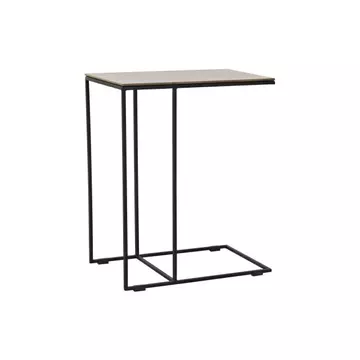 Kisasztal fém, fa 50x30x61 cm barna, fekete