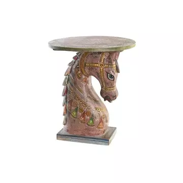 Kisasztal ló mangófa 39x39x47 cm piros, színes