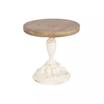 Kisasztal lucfenyő 55x55x58,5 cm fehér, natúr