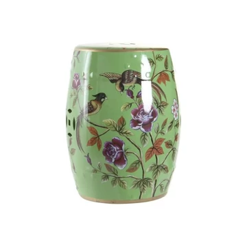 Kisasztal madaras porcelán 35x35x45 cm zöld