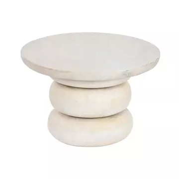 Kisasztal mangófa, mdf 33x33x45 cm fehér
