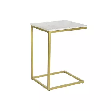 Kisasztal márvány, fém 40x46x65 cm fehér, arany