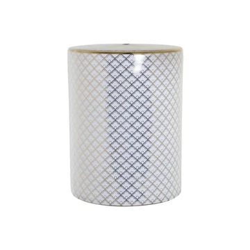 Kisasztal porcelán 33x33x42 cm fehér, arany