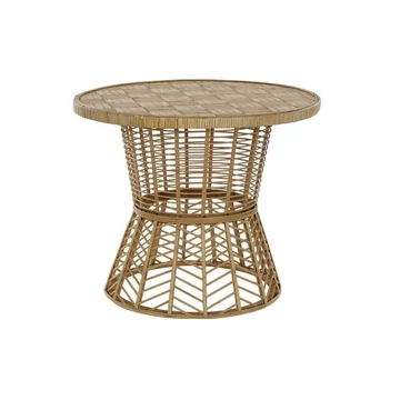 Kisasztal rattan 61,5x61,5x51 cm natúr